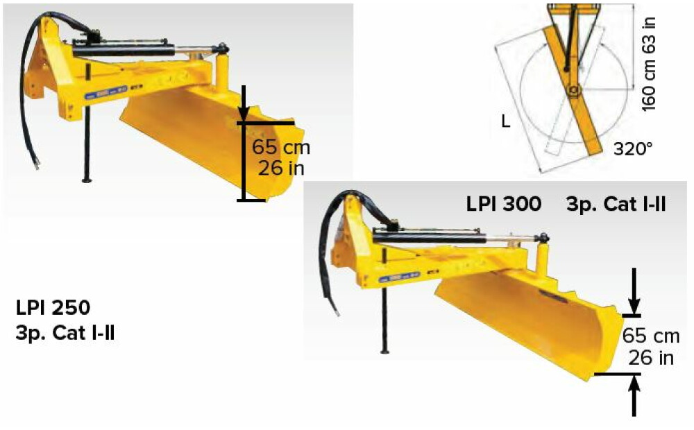 Raspador nivelador Selvatici LPI250 65.1 con rotación hidráulica también Nuevo - 4