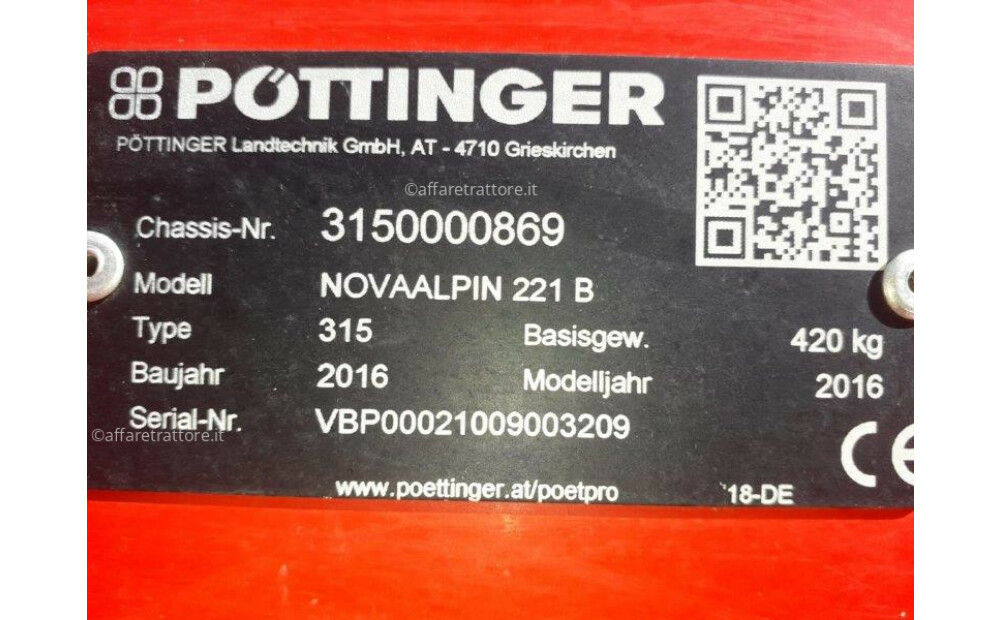 Cortacésped frontal Pöttinger NOVALPIN 2210 B - 2