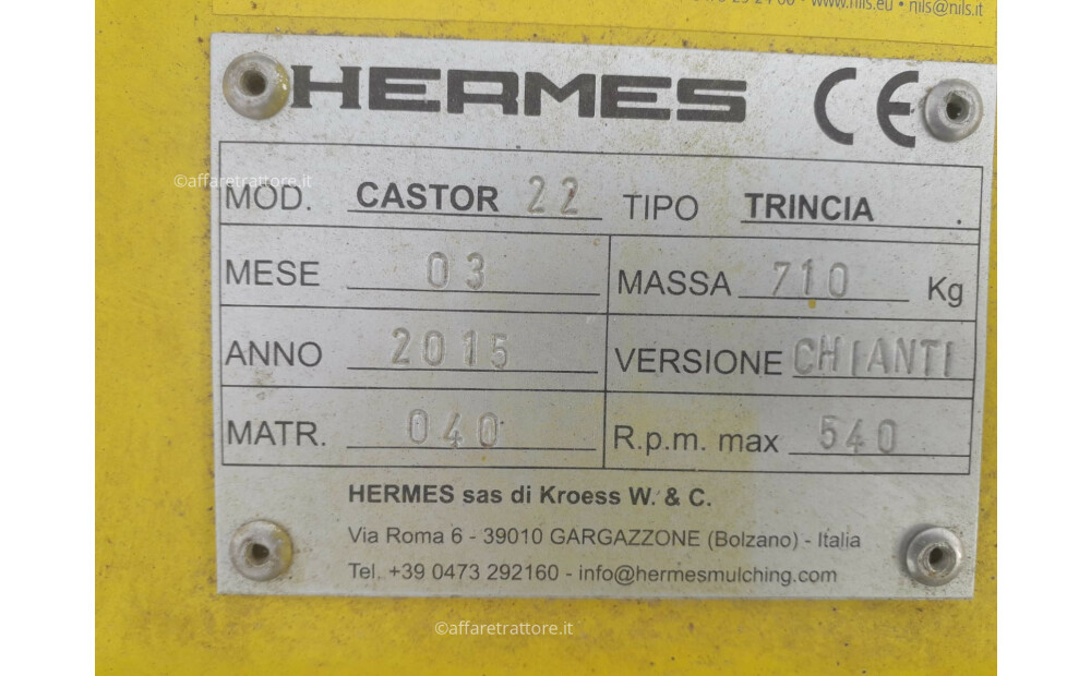 Trituradora Hermes Castor Chianti 2,20 m - 4