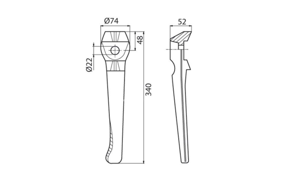 Dente sinistro erpice Lely - 2