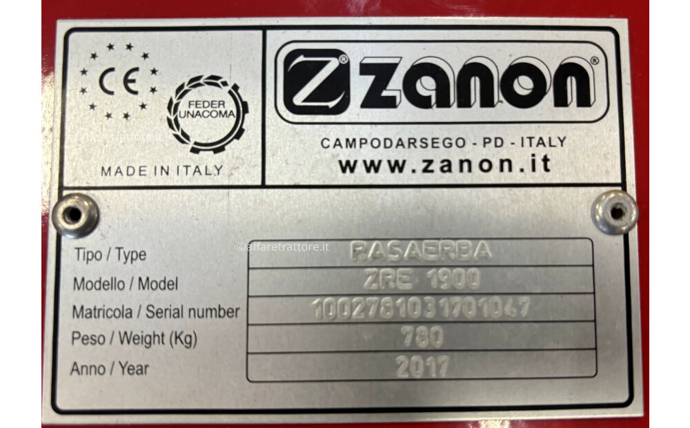 Cortacésped de ancho variable ZANON ZRE 1900 - 6