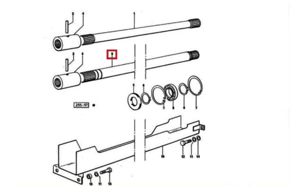 Cod. 0.270.2616.0 albero di trasmissione mm 892,5 - 1